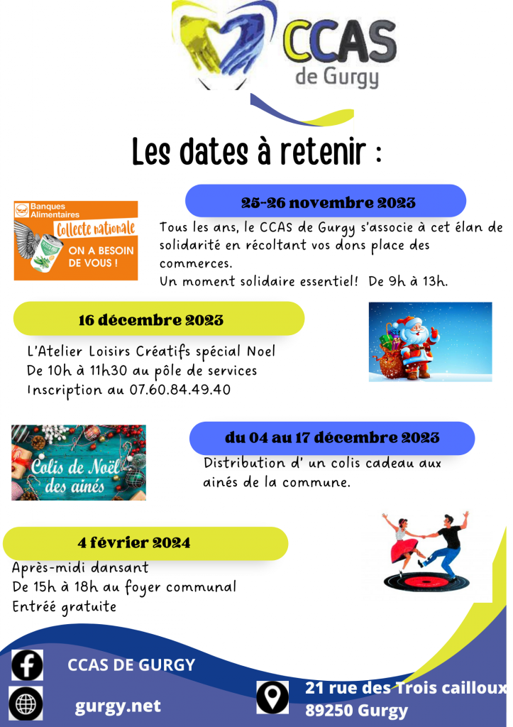 dates à retenir CCAS