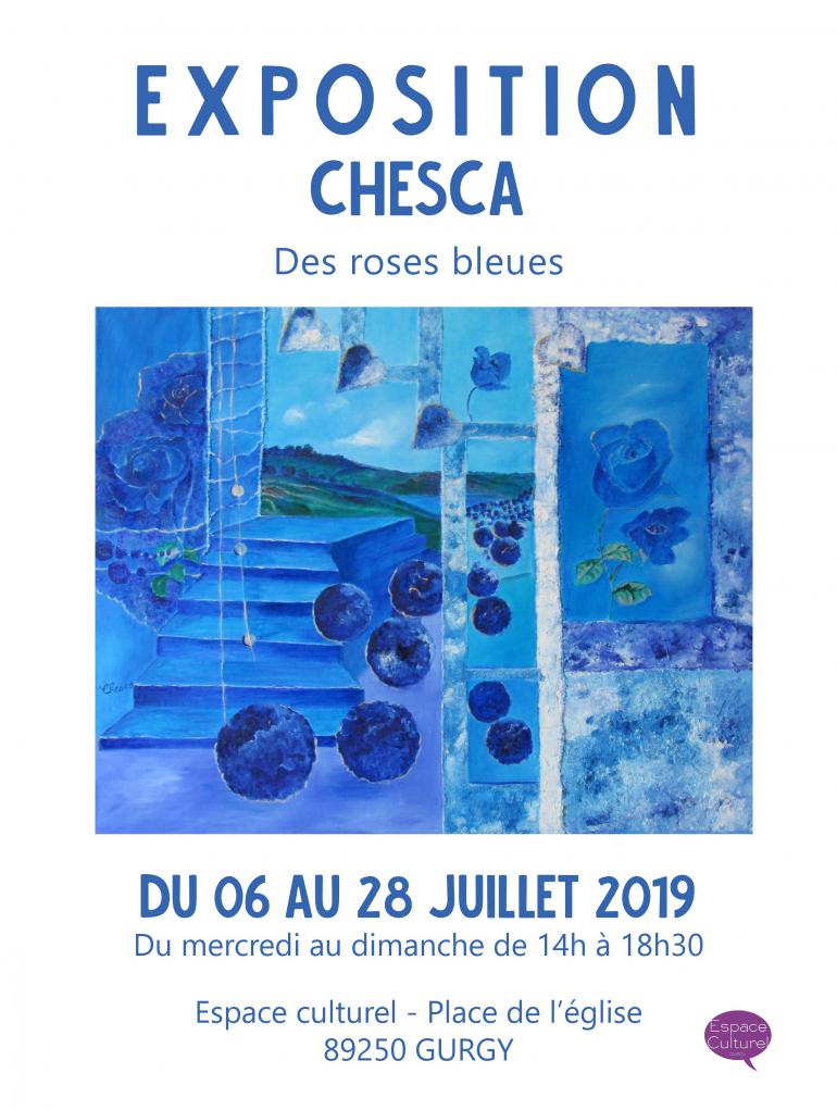 Exposition "des roses bleues" de CHESCA